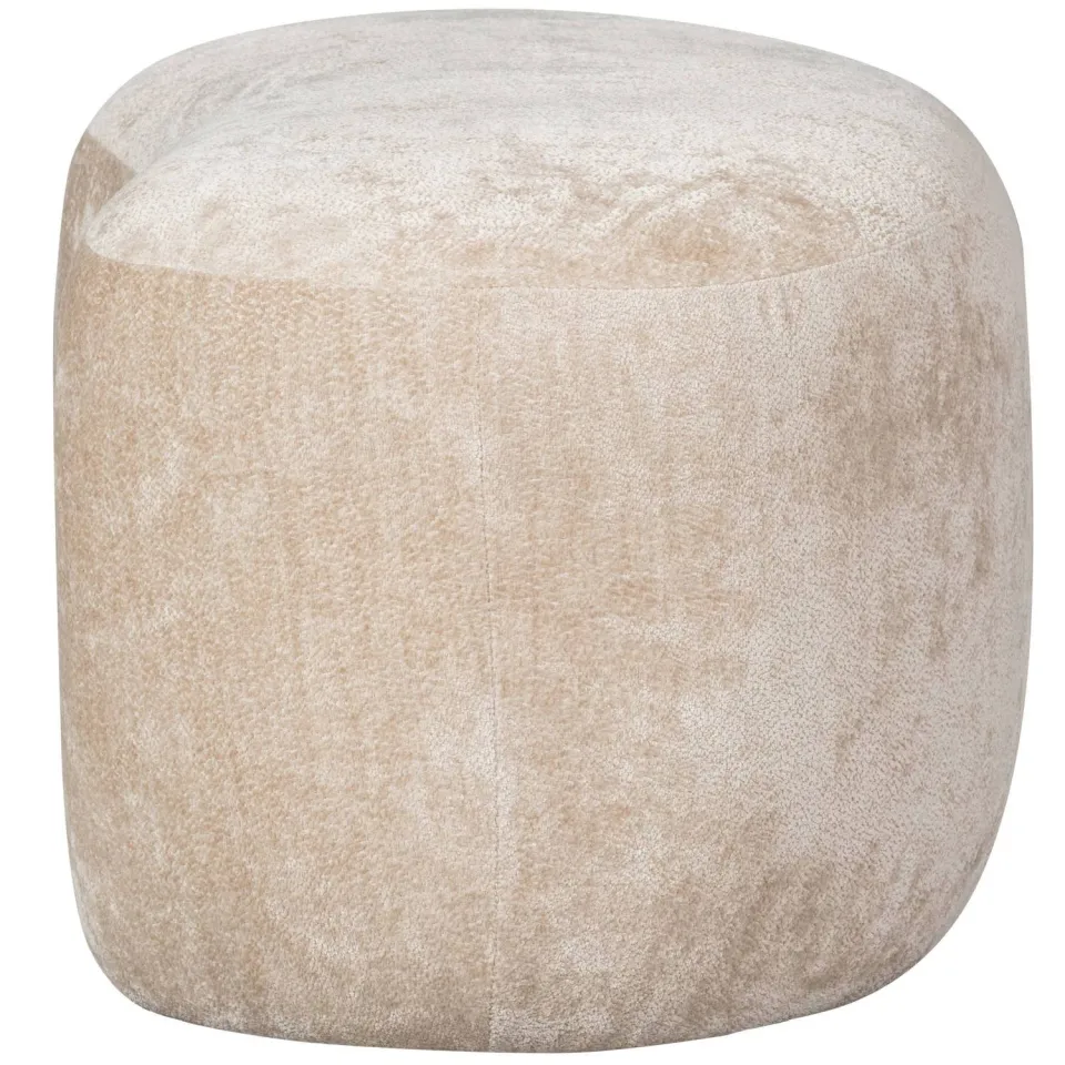 WOOOD Popular Organische Poef - Polyester - Taupe - 43x73x49, foto 5