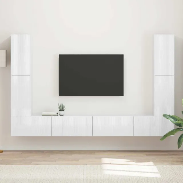 vidaXL Tv-meubelset 8 st 31 x 30 x 60 cm Hoogglans wit