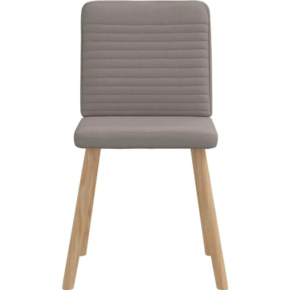 vidaXL Eetkamerstoelen 6 st stof taupe, foto 4
