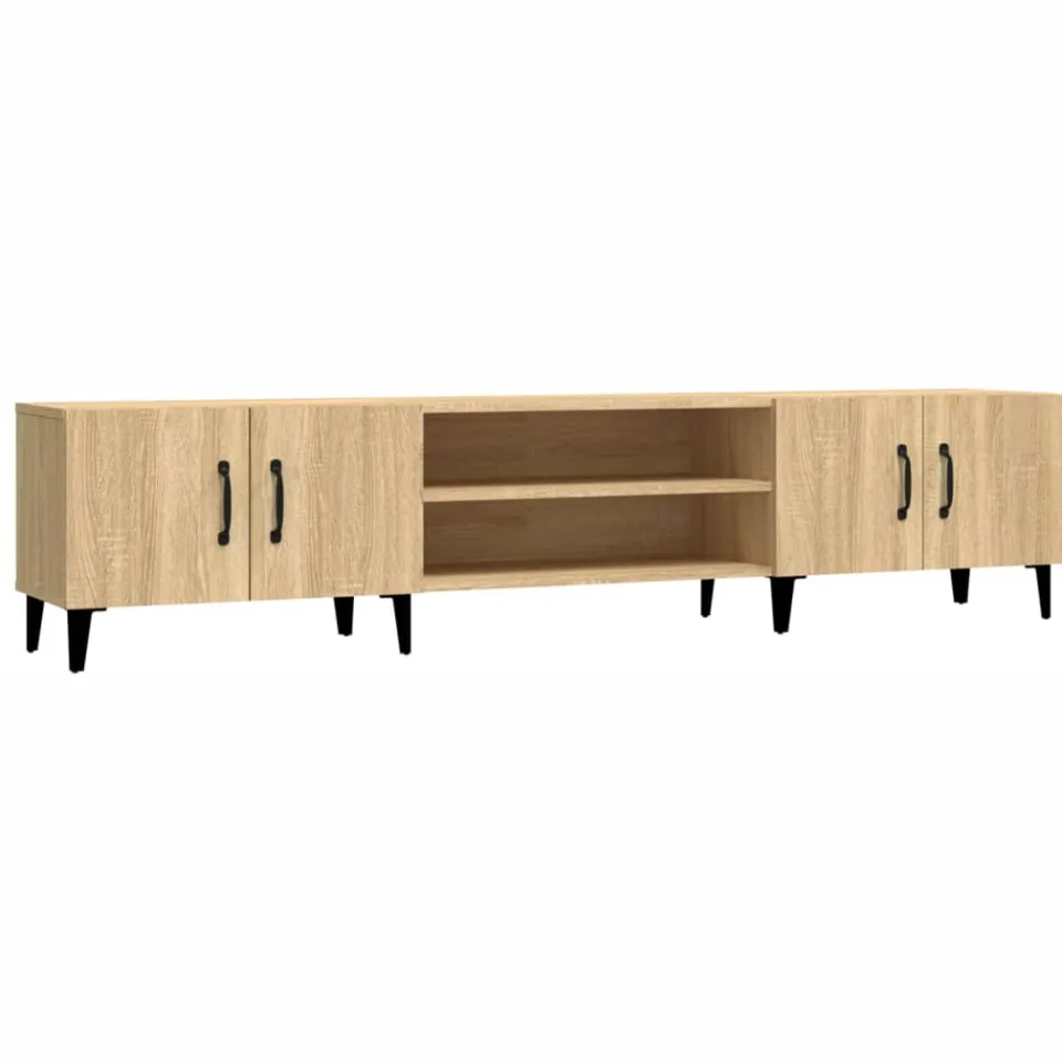 vidaXL Tv-meubel Sonoma eiken 180x31,5x40 cm bewerkt hout Bruin
