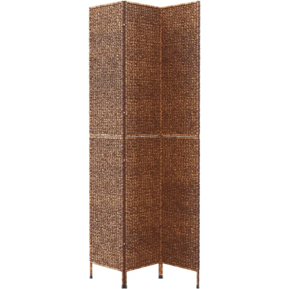 vidaXL Kamerscherm met 3 panelen 122x180 cm waterhyacint bruin, foto 5
