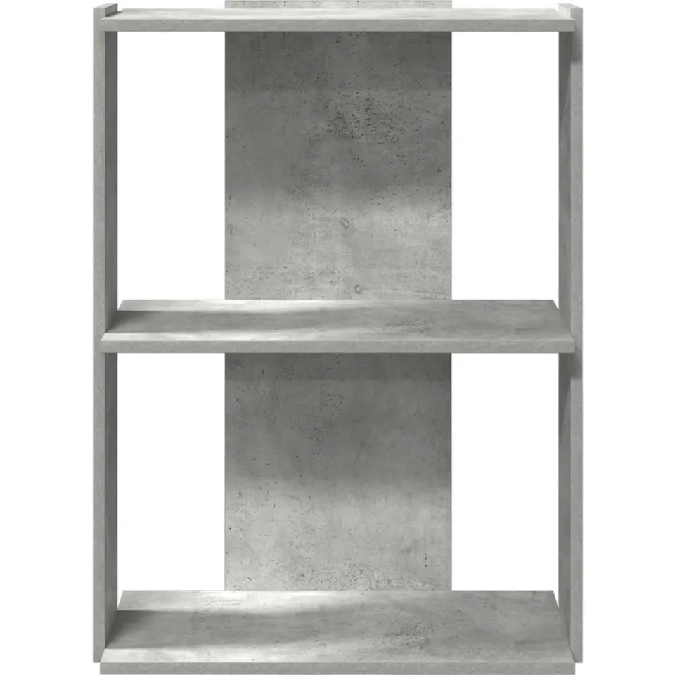 vidaXL Boekenkast 3-laags 60x30x80 cm bewerkt hout betongrijs grijs, foto 4