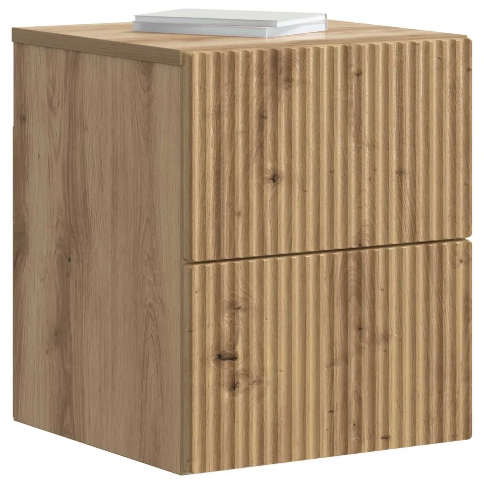 vidaXL Wandbeugel Bedkast 2 st Artisanaal eiken 33 x 34,5 x 40 cm Bruin