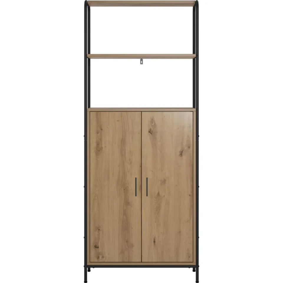 vidaXL Hoge kast Artisanaal eiken 40 x 33 x 161 cm Bewerkt hout, foto 4