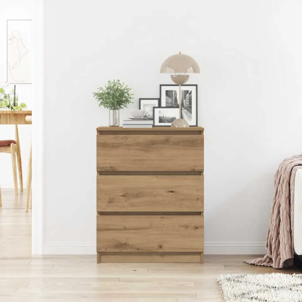 vidaXL Dressoir 60x35x76 cm bewerkt hout artisanaal eikenkleur, foto 3