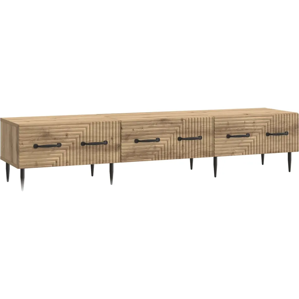 vidaXL TV-kast 147 x 34,5 x 30 cm Artisanaal eiken Bewerkt hout Bruin