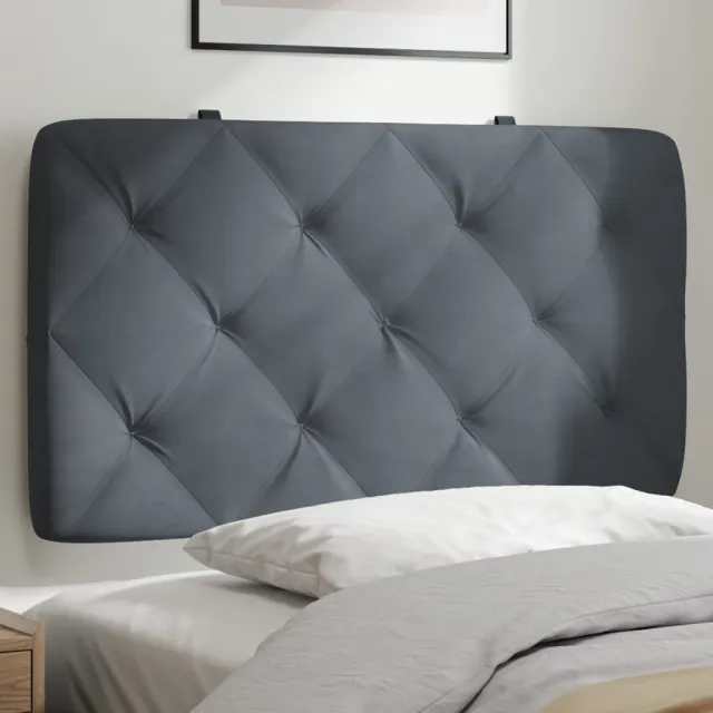 vidaXL Hoofdbordkussen 90 cm fluweel donkergrijs
