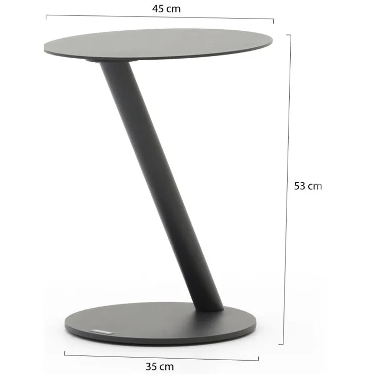 Manifesto Furniture Manifesto Esino bijzet tuintafel ø45 (h:53cm) grijs, foto 2