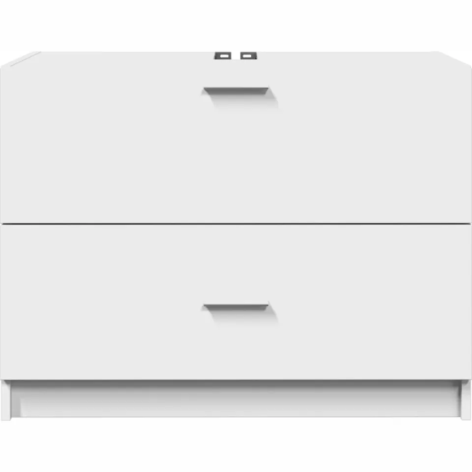 vidaXL Wastafelkast 78x37x59 cm bewerkt hout wit, foto 4