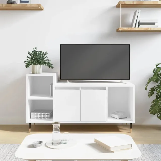 vidaXL Tv-meubel 100x35x55 cm bewerkt hout wit, foto 2