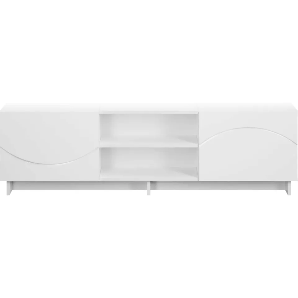 vidaXL TV-standaard 140 x 34,5 x 40 cm Wit Bewerkt hout, foto 4
