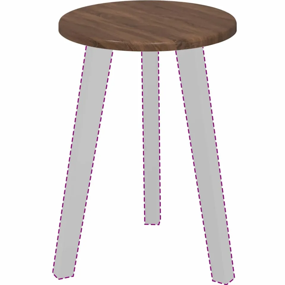 vidaXL Tafelblad Ø 30 x 1,5 cm Rond Bewerkt hout Bruin eiken, foto 2