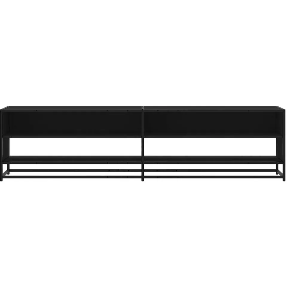 vidaXL Tv-meubel 180,5x40x46 cm bewerkt hout zwart, foto 4
