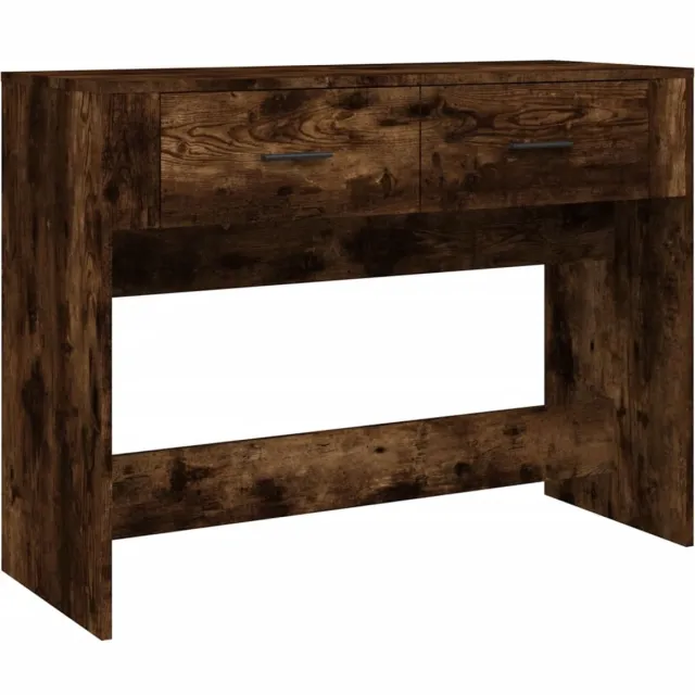 vidaXL Wandtafel - 100x39x75 - cm - bewerkt - hout - gerookt - eikenkleurig gerookt eiken