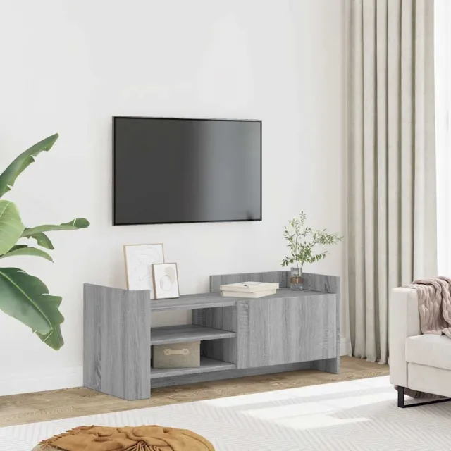vidaXL Tv-meubel 100x35x40 cm bewerkt hout grijs sonoma eikenkleurig, foto 2