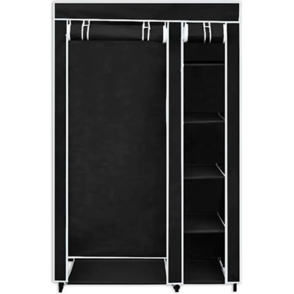 vidaXL Kledingkast opvouwbaar 110x45x175 cm zwart, foto 3