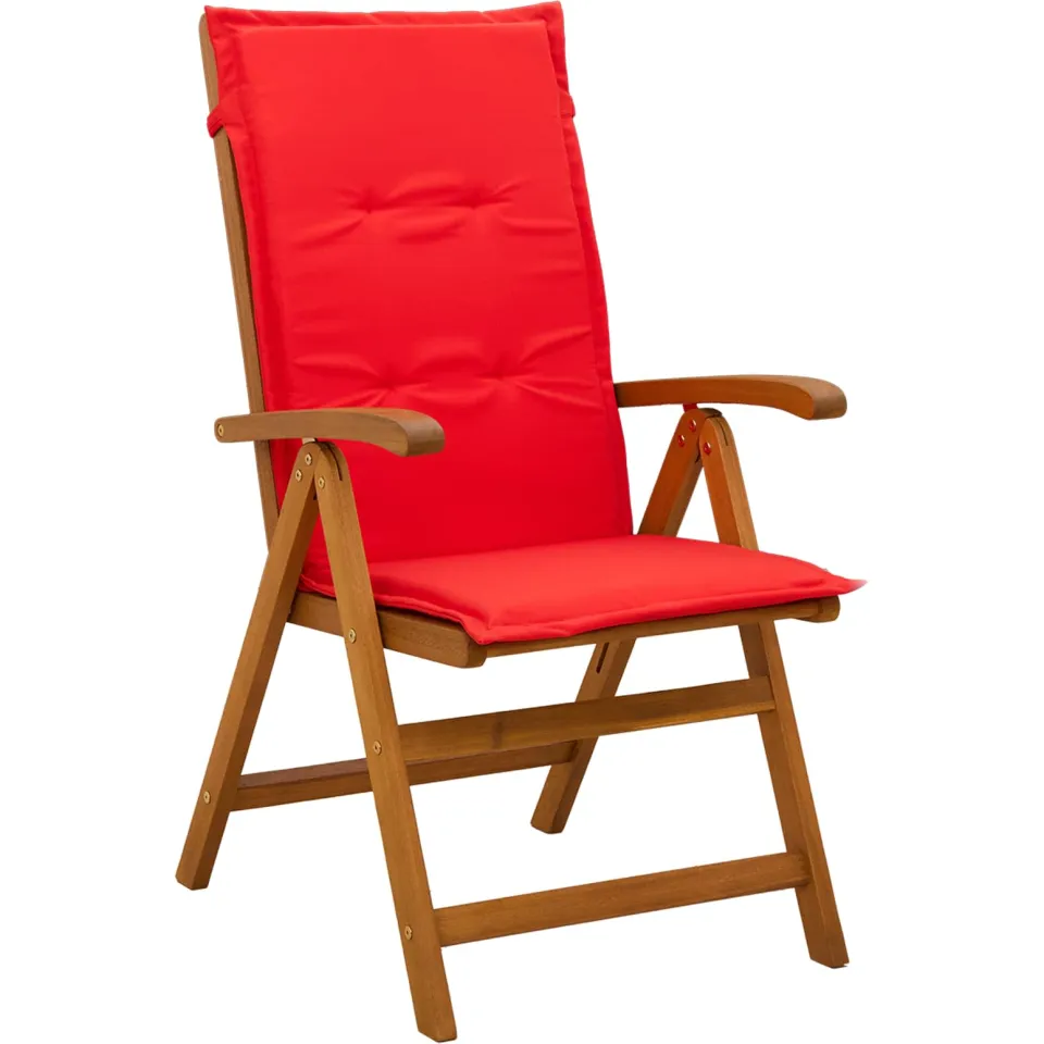 vidaXL 5-Piece Garden Dining Set 4-zits Rood Massief Acaciahout, foto 4