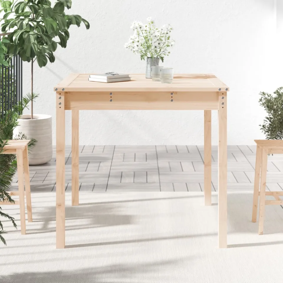 vidaXL Tuintafel 82,5x82,5x76 cm massief grenenhout bruin, foto 3