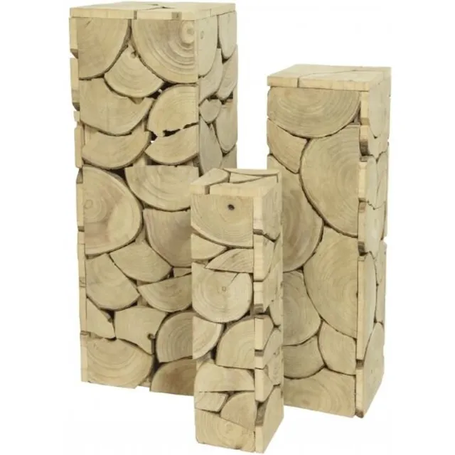 Kaemingk BV Pilaar paulwoniahout l17b17h60cm blond