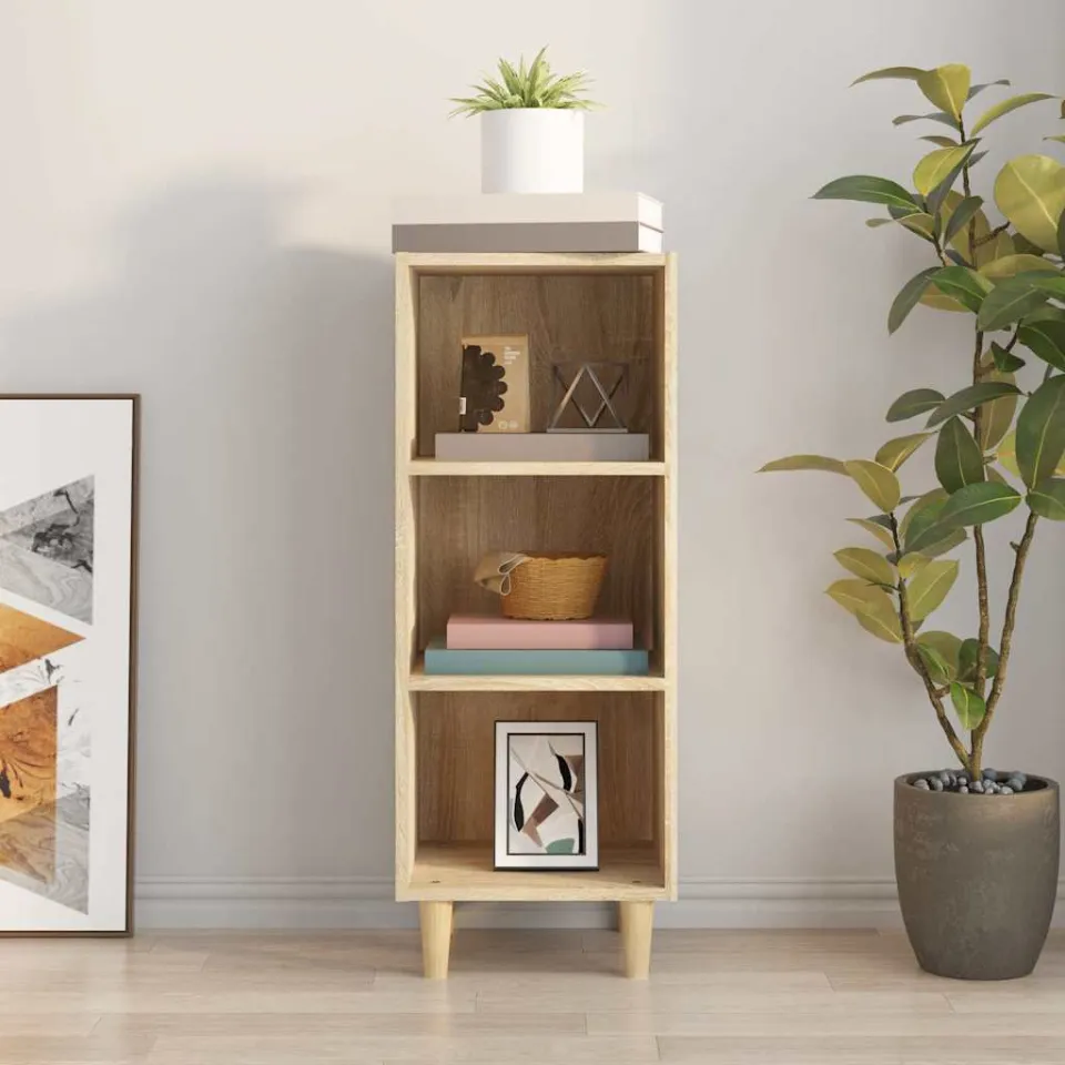 vidaXL Dressoir 34,5x32,5x90 cm bewerkt hout sonoma eikenkleurig, foto 2