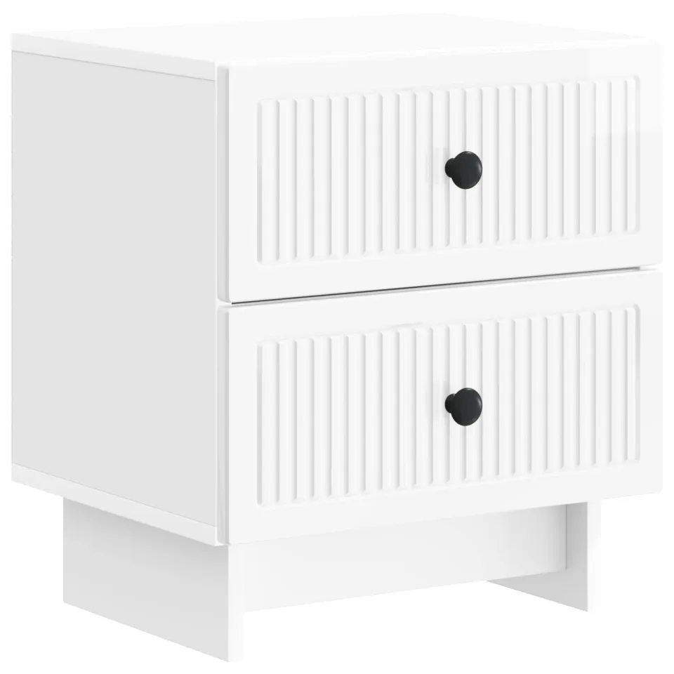 vidaXL Nachtkastje Hoogglans Wit 43 x 34,5 x 47,5 cm Bewerkt hout, foto 3