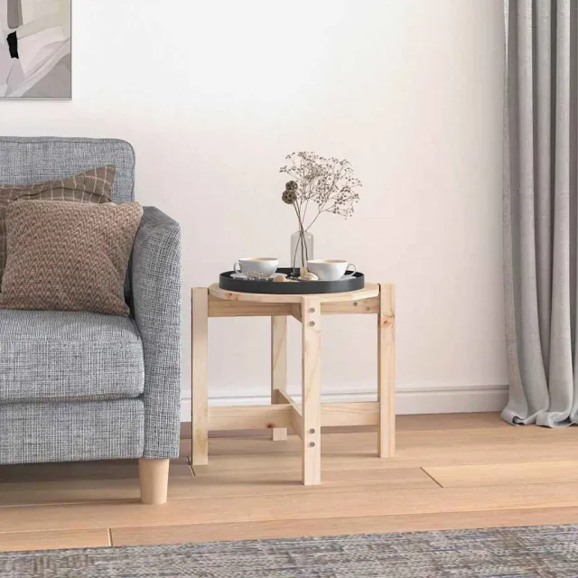 vidaXL Salontafel Ø 52,5x45 cm massief grenenhout bruin, foto 2