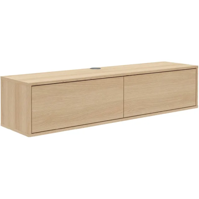 mokebo Zwevend TV-Meubel Eiken (160x36 cm) 'Das Schwebende' - Houten TV-Kast voor Wandmontage, Made in Germany, Modern TV-Dressoir zonder Poten, Hangend Meubel