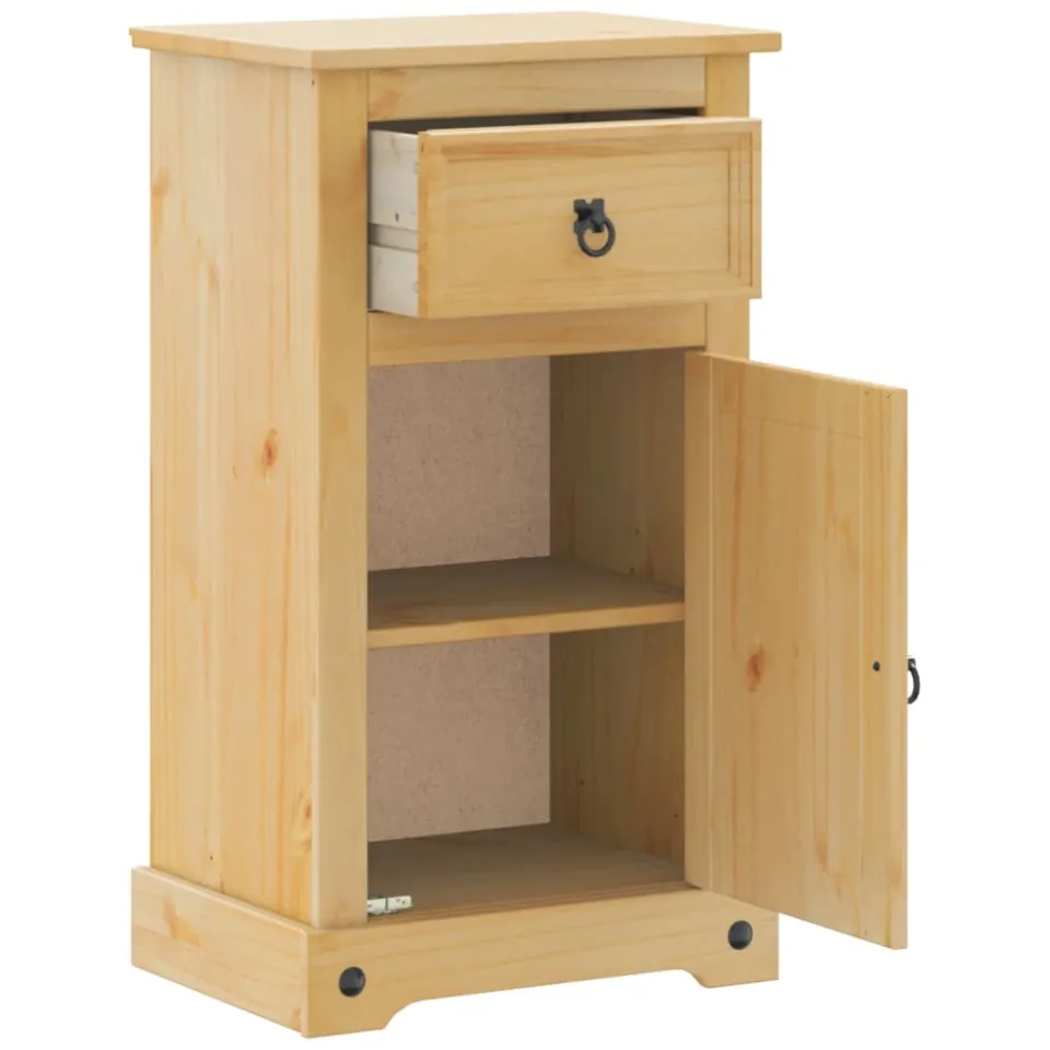 vidaXL Badkamerkast Corona 45x33x80 cm massief grenenhout bruin