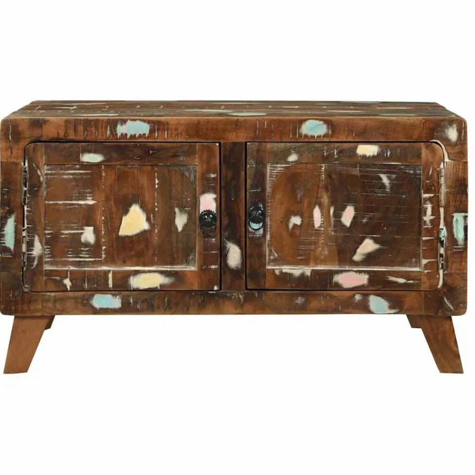 vidaXL Salontafel Multikleur 80 x 54 x 45 cm Massief Gerecycled Hout meerkleurig, foto 4