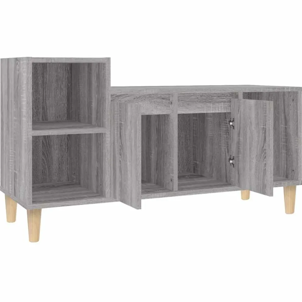 vidaXL Tv-meubel 100x35x55 cm bewerkt hout grijs sonoma eikenkleurig, foto 3