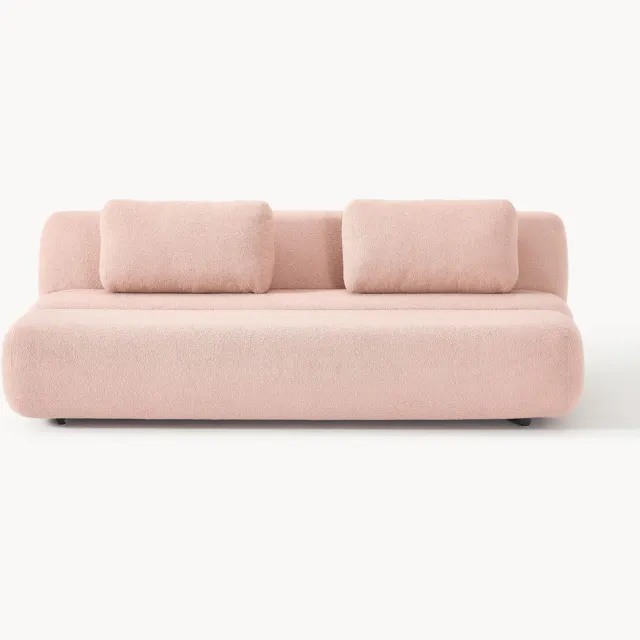 Westwing Collection Teddy slaapbank Caterpillar (3-zits) Roze