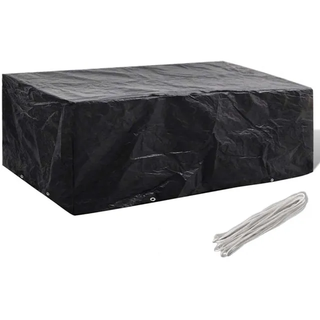 vidaXL Tuinmeubelhoes met 8 oogjes 200x160x70 cm Zwart