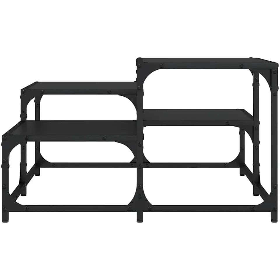 vidaXL Salontafel 68x68x40 cm bewerkt hout zwart, foto 4