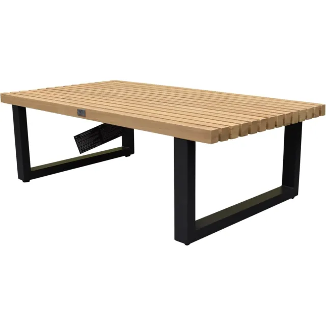 AVH-Collectie Ravenna lounge tuintafel aluminium antraciet met teak blad Bruin / Terre