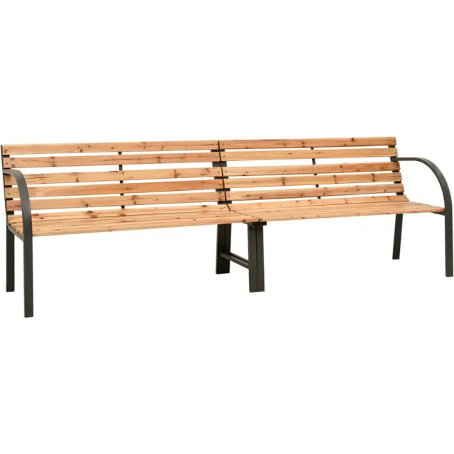 vidaXL Tuinbank dubbel 225 cm massief vurenhout Bruin