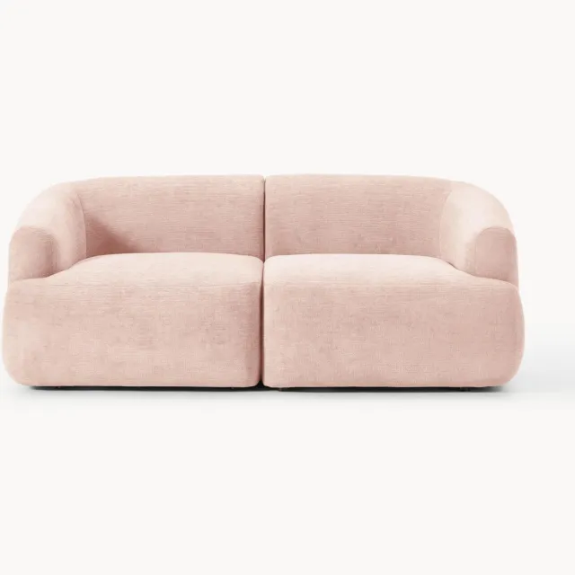 Westwing Collection Modulaire bank Sofia (2-zits) Roze