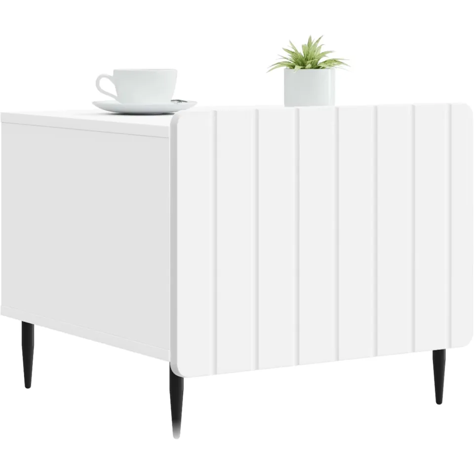 vidaXL Salontafel met lade Wit 49 x 50 x 42 cm Bewerkt hout