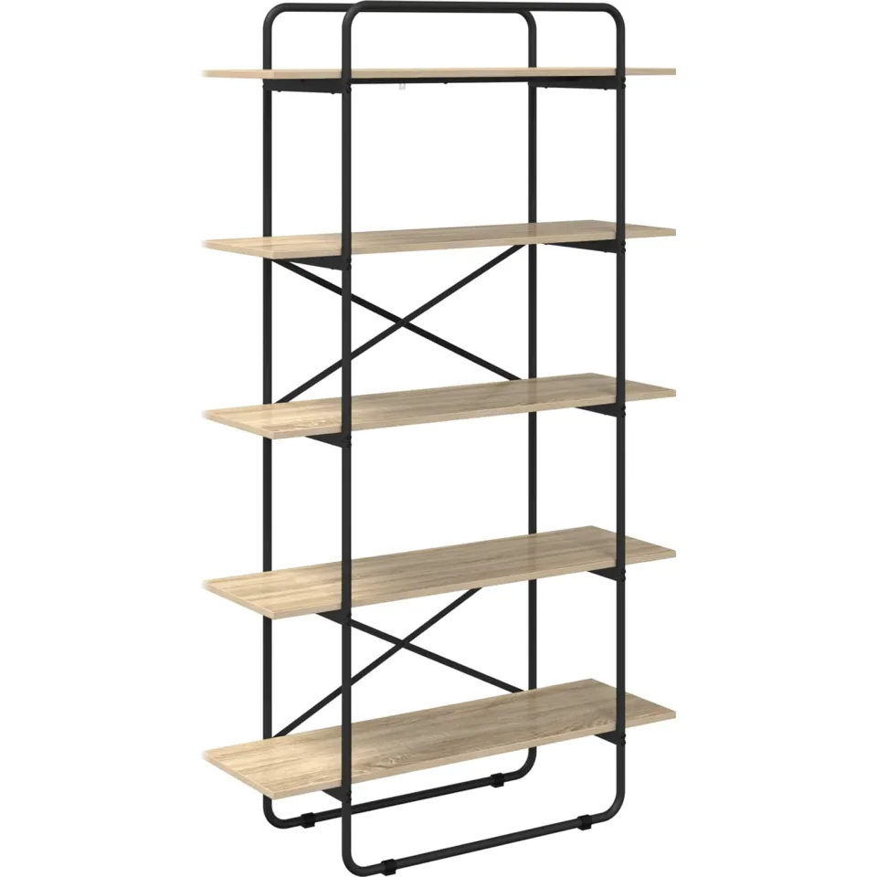 vidaXL Boekenrek 5-laags 100 x 35 x 175,5 cm PB Sonoma Eiken, foto 3