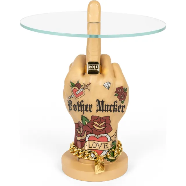 Bold Monkey Fother Mucker Bijzettafel Liefde - Beige