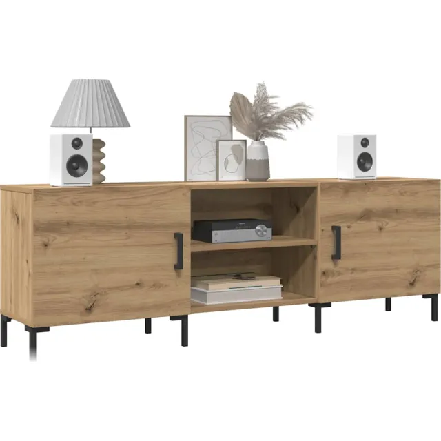 vidaXL Tv-meubel 150x30x50 cm bewerkt hout artisanaal eikenkleurig Bruin