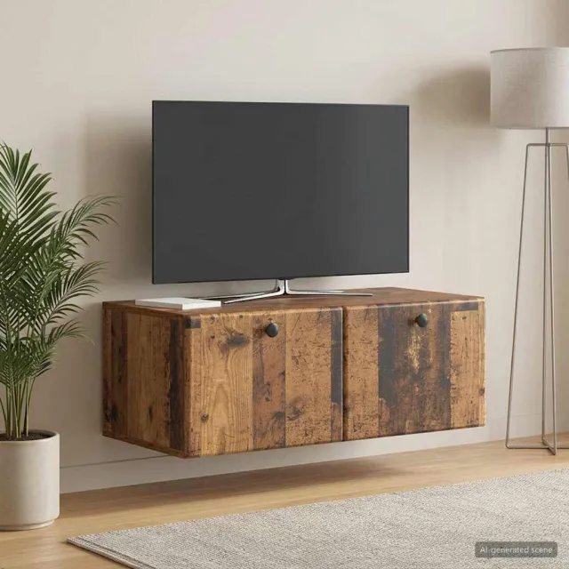 vidaXL Wandbeugel TV-kast 78,5 x 41 x 30 cm Oud hout Bewerkt hout Bruin