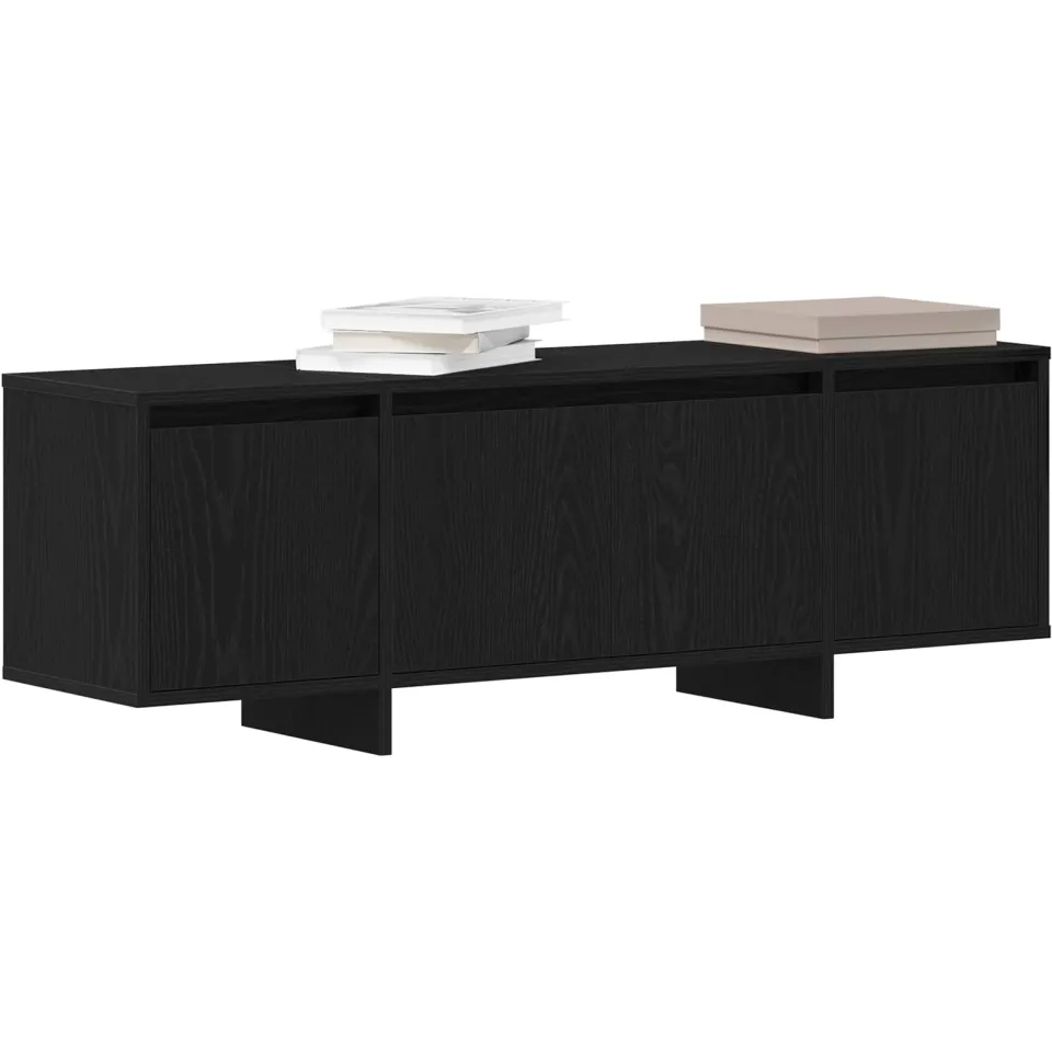 vidaXL TV-kast 120 x 30 x 40,5 cm Zwart Eiken Bewerkt hout