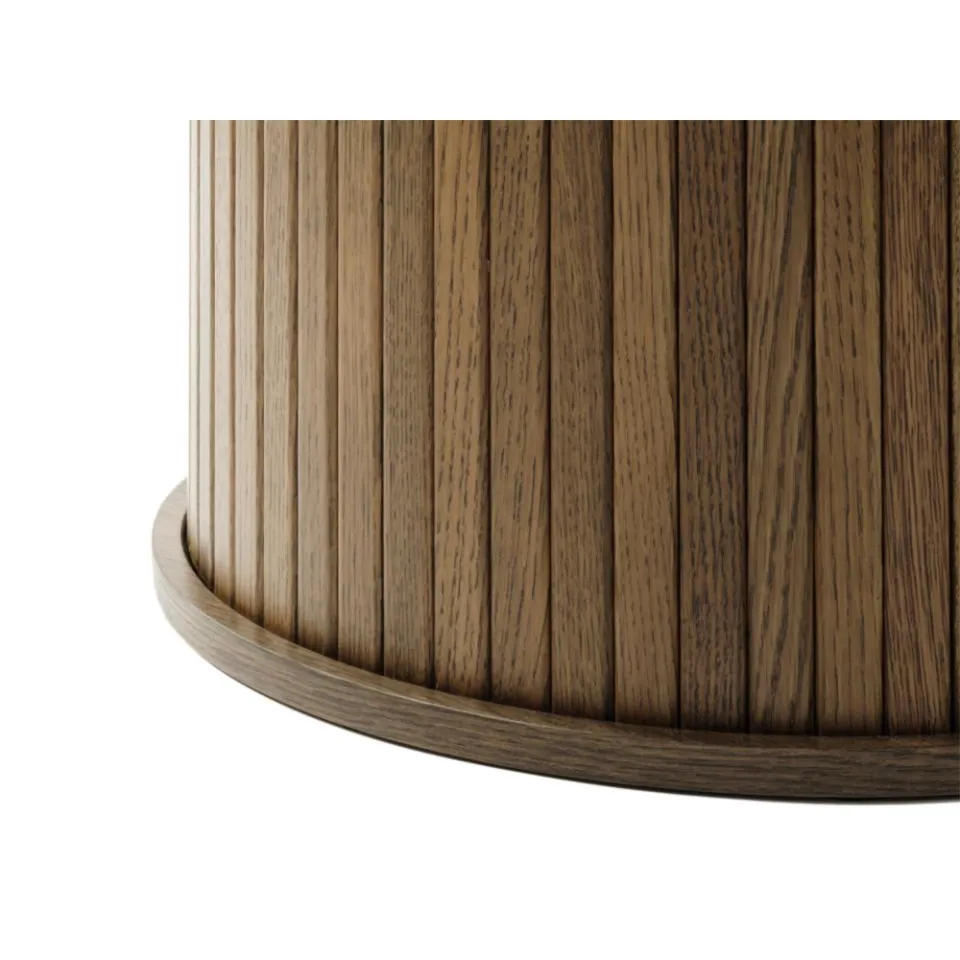 Olivine Lenn houten eettafel gerookt eiken - Ø 120 cm, foto 5