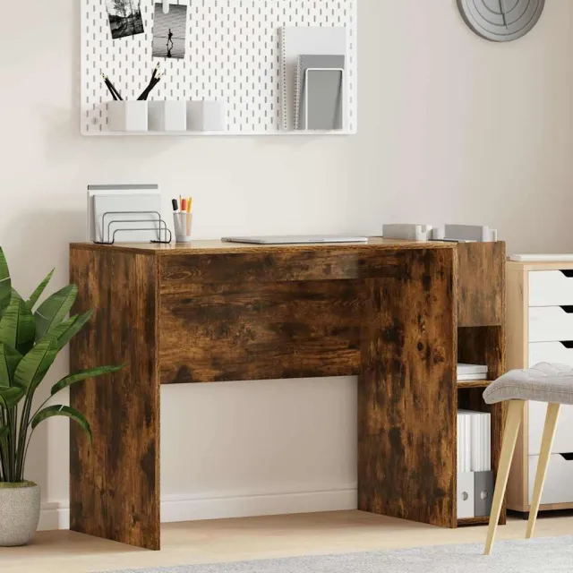 vidaXL Bureau Gerookt eiken Bewerkt hout 109 x 50 x 78 cm Bruin