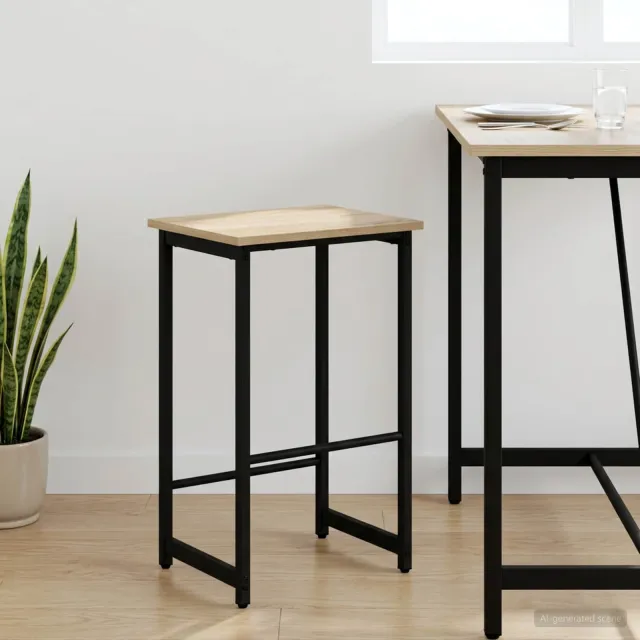 vidaXL Barkruk Sonoma Eiken 40 x 32 x 64 cm Bewerkt hout, foto 2