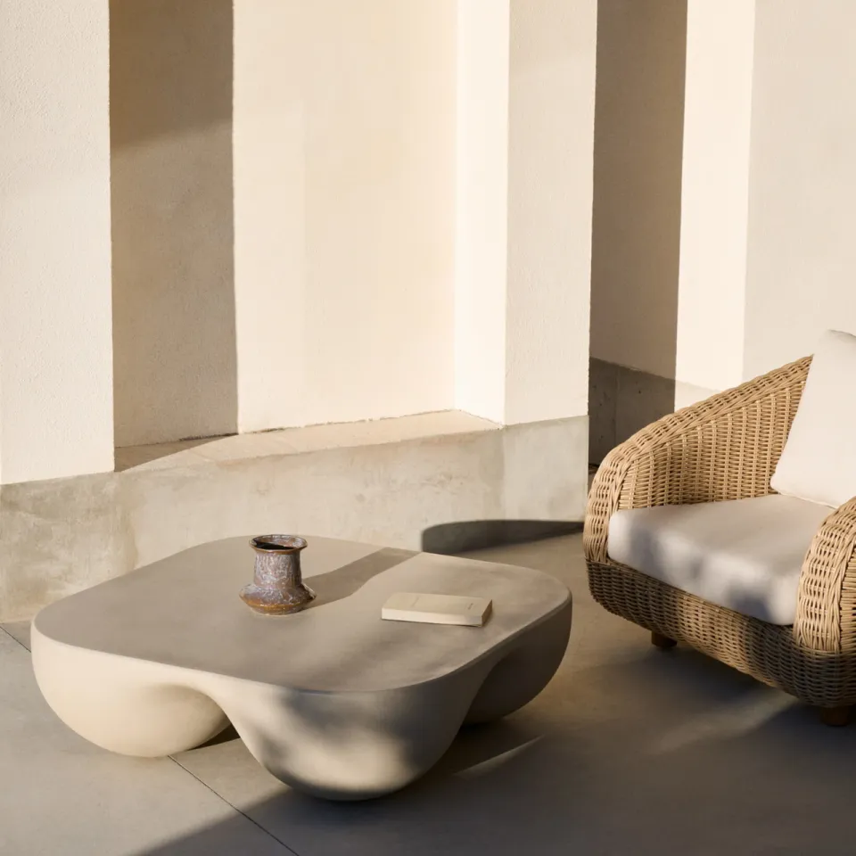 Kave Home outdoor fauteuil Meria rattan naturel, foto 7