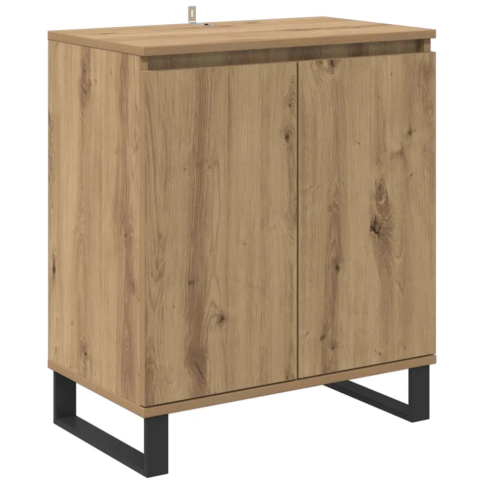 vidaXL Dressoir Artisan Eiken 60 x 35 x 70 cm Bewerkt hout, foto 3