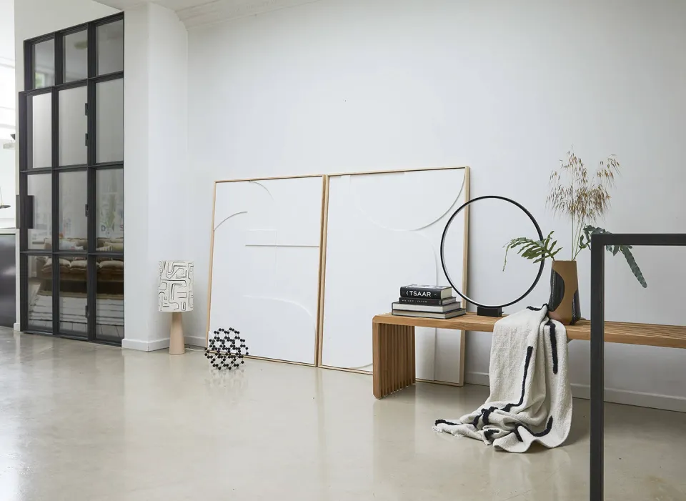 HKLIVING Slatted bank naturel, foto 3