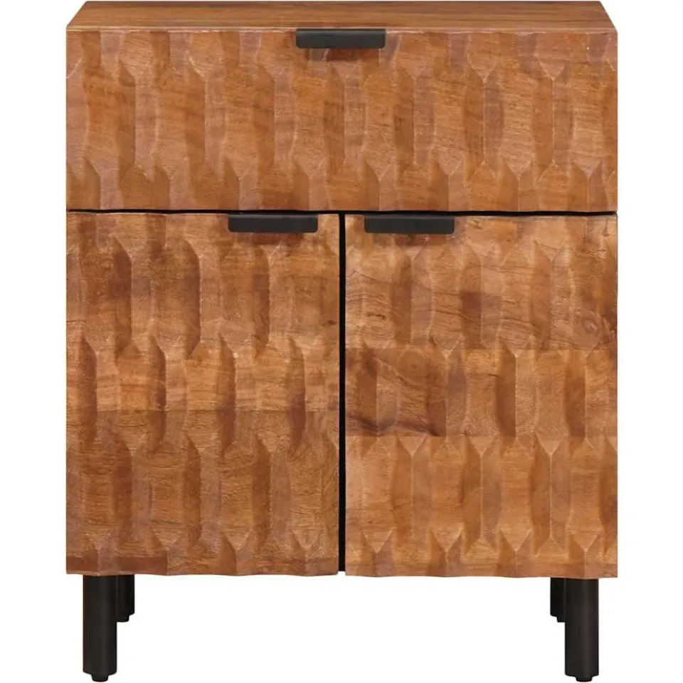 vidaXL Nachtkastje Bruin 50 x 33 x 60 cm Massief Mango Hout, foto 3