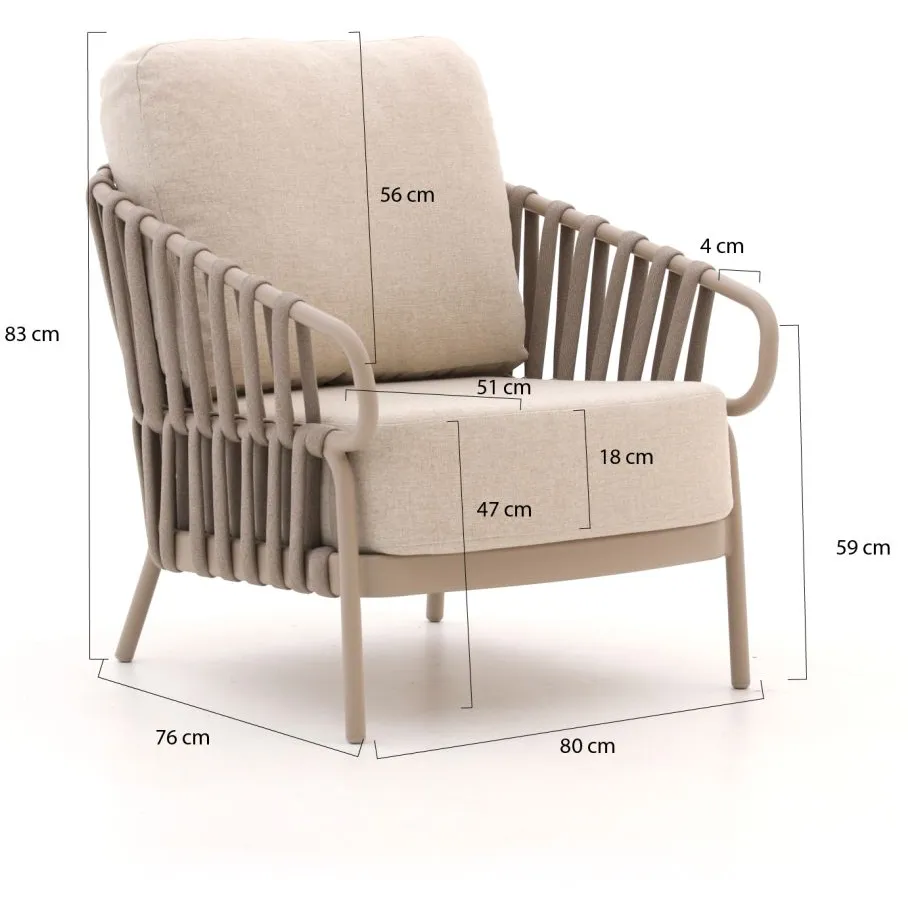 Tierra Outdoor Nuri lounge tuinstoel taupe, foto 2